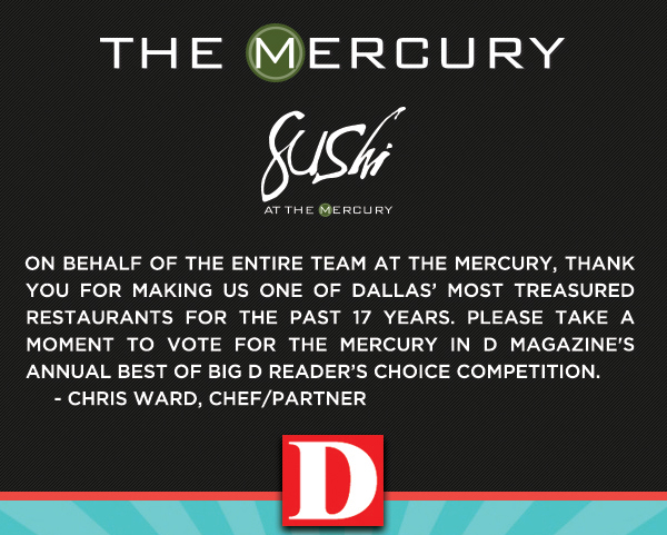 Sushi at The Mercury
							 See image for details