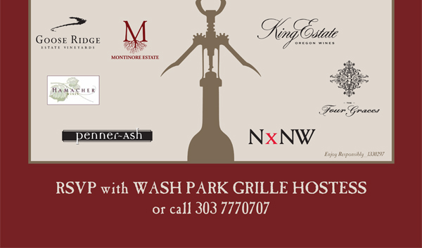 RSVP with Wash Park Grille Hostess
							See image for full details