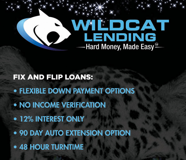 Wildcat Lending
							 Hard Money, Made Easy
							 See image for full details